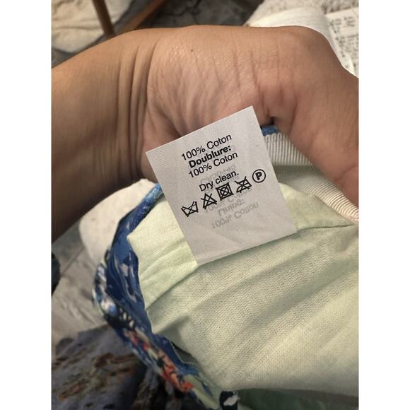 J. Crew The Pencil Skirt Green Blue Multicolor Floral Print Size 4 - Picture 6 of 7